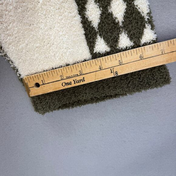 Pol Anthropologie Sweater Women's L Green Cream Loose Weave Oversized Preppy - Picture 11 of 11